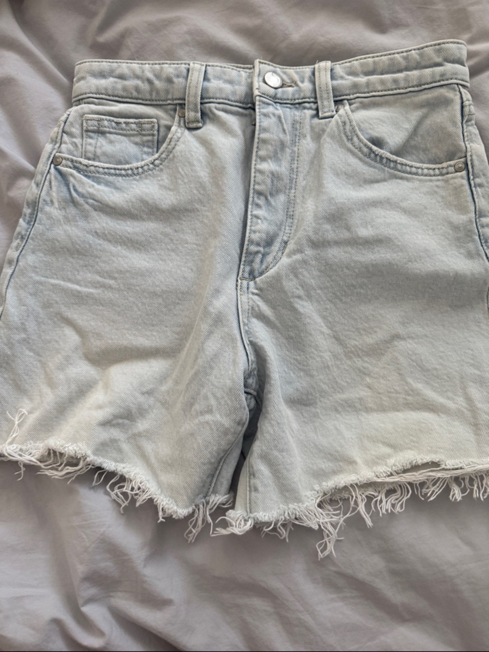 Joe's Jeans Light Blue High-Rise Cutoff Denim Shorts